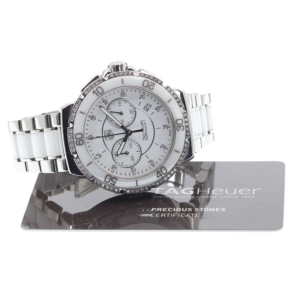 TAG HEUER Formula 1 CAH1213 Chronograph 12P Diamond Bezel Quartz Men's_920270
