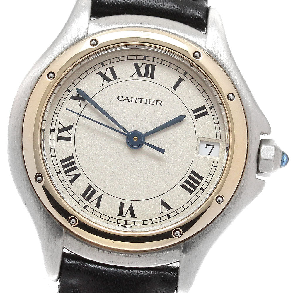CARTIER PANTHERE Cougar SM W350058A Date beige Dial Quartz Ladies Watch_920271