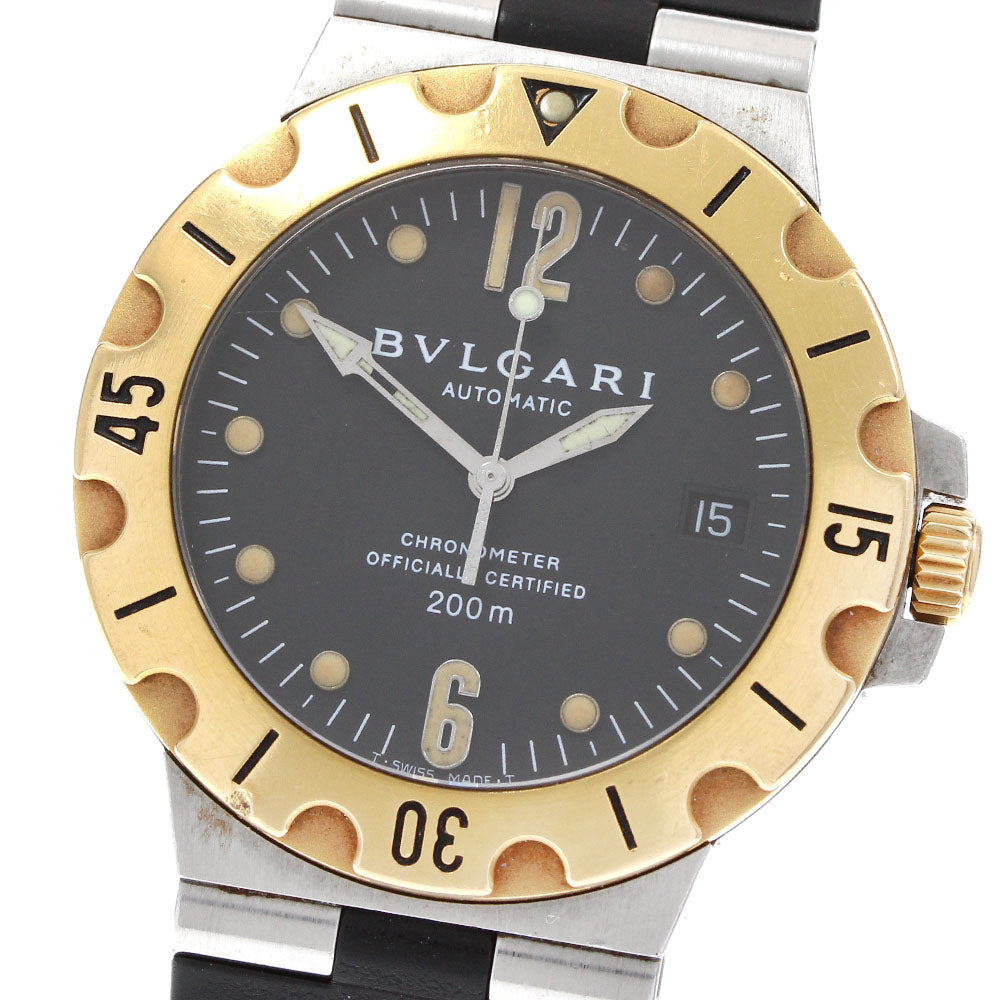 BVLGARI Diagono Scuba SD38SG Date black Dial Automatic Men's Watch_920279