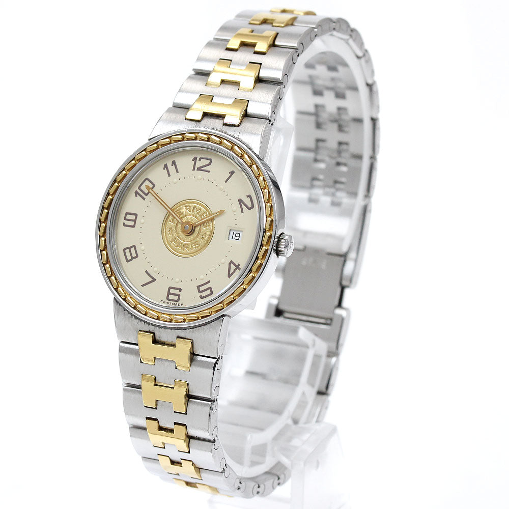 HERMES Serie Date Beige / gold Dial Quartz Ladies Watch_920281