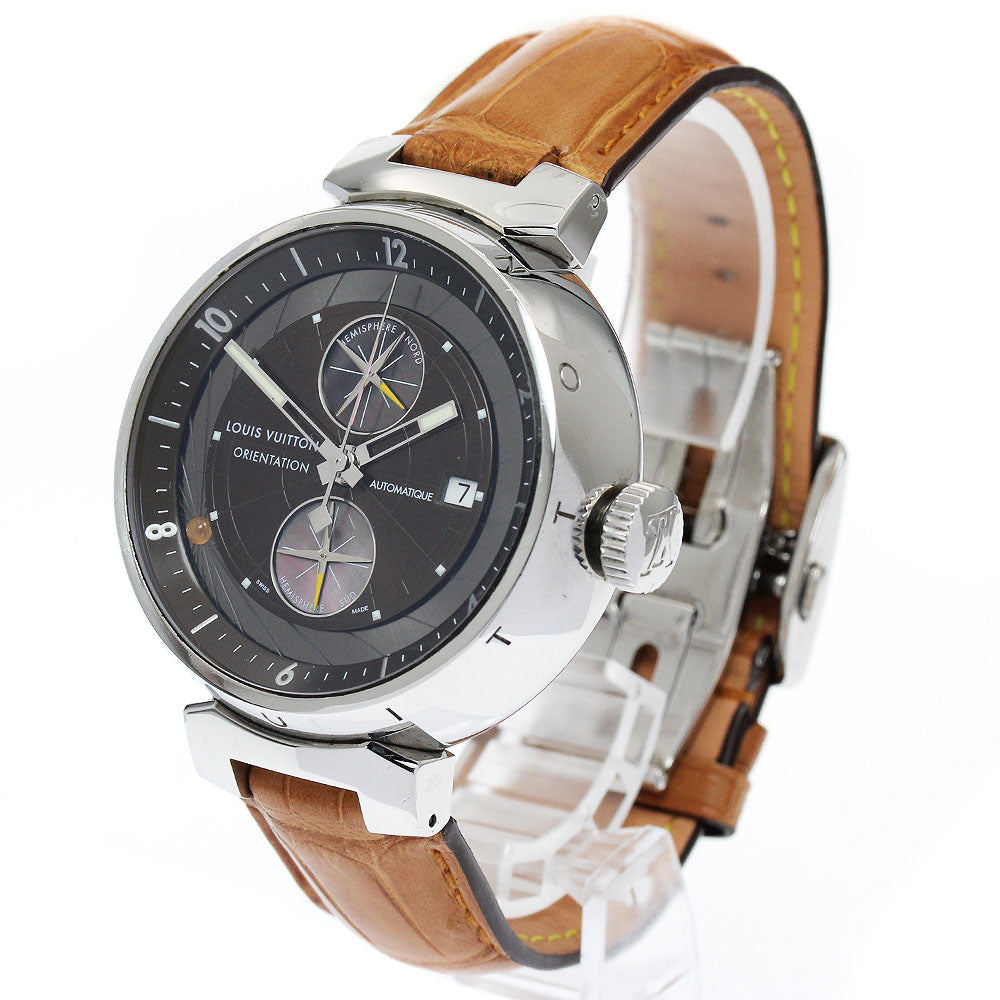 LOUIS VUITTON Tambour orientation Q10A1 Date Brown / shell Dial Automatic Men's Watch_920283