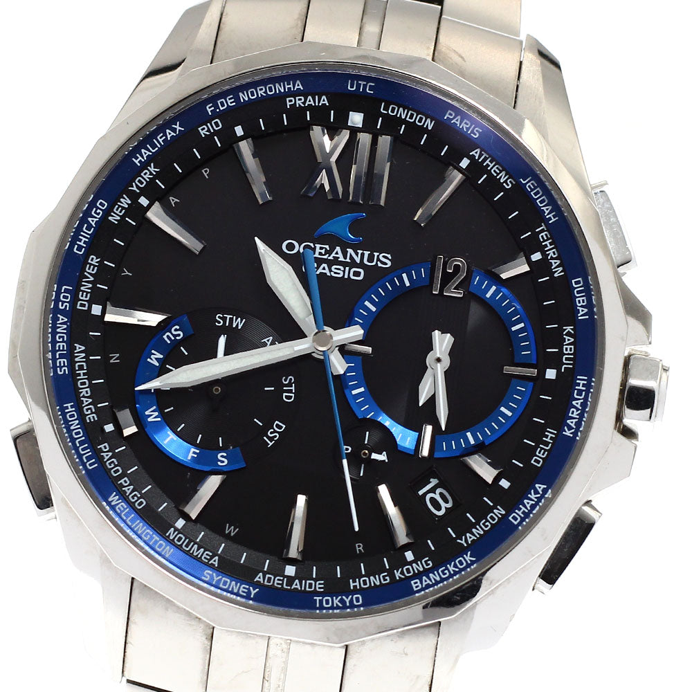 CASIO Oceanus Manta OCW-S3400-1AJF Day date Solar Powered Radio Men's_920293