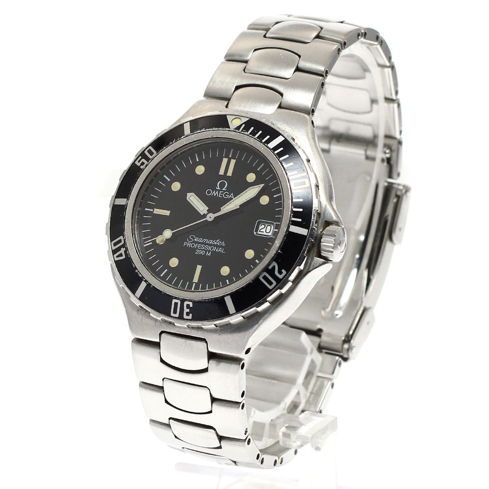 OMEGA Seamaster200m Date black Dial Quartz Men's Watch_920300