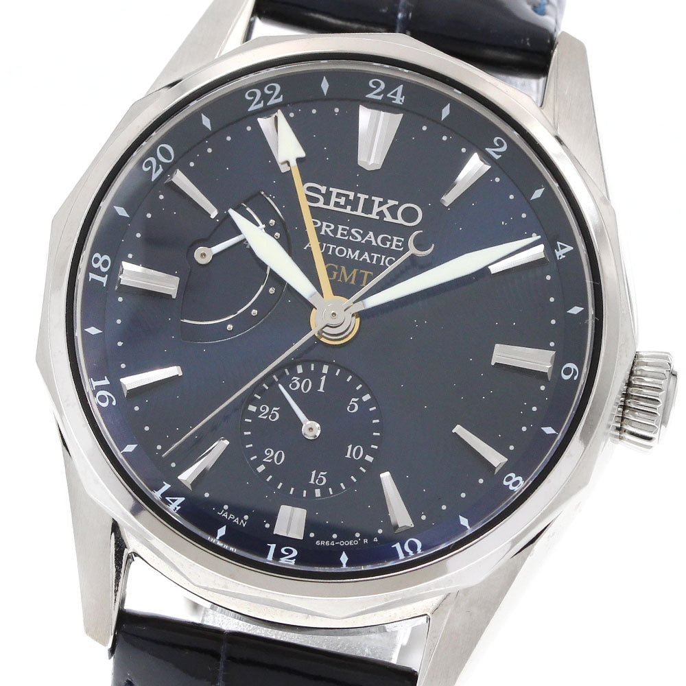 SEIKO Presage SARF013/6R64-00E0 Power reserve GMT Navy Dial Automatic Men's Watch_920327