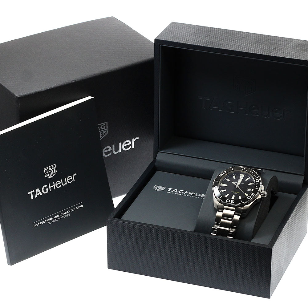 TAG HEUER Aqua racer WAY111A Date Black Dial Quartz Men's Watch_920332