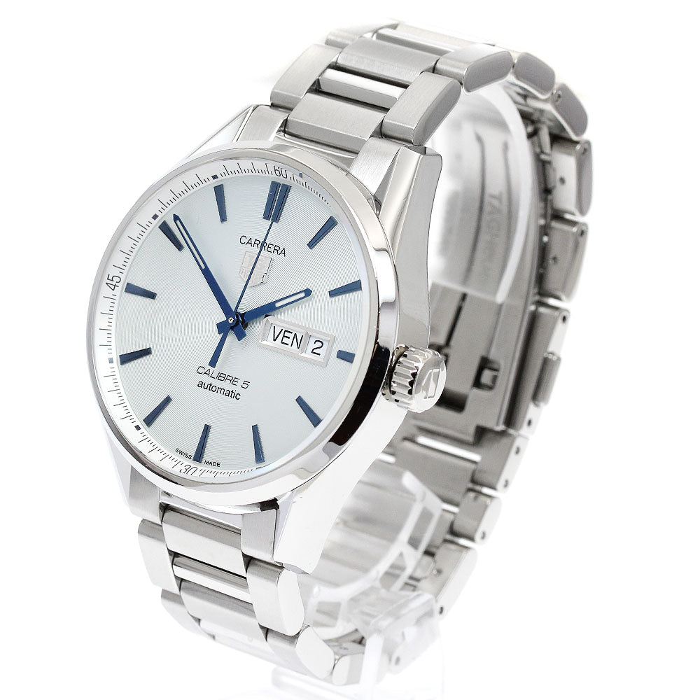 TAG HEUER Carrera Caliber 5 WAR201K Day date Silver Dial Auto Men's Watch_920335