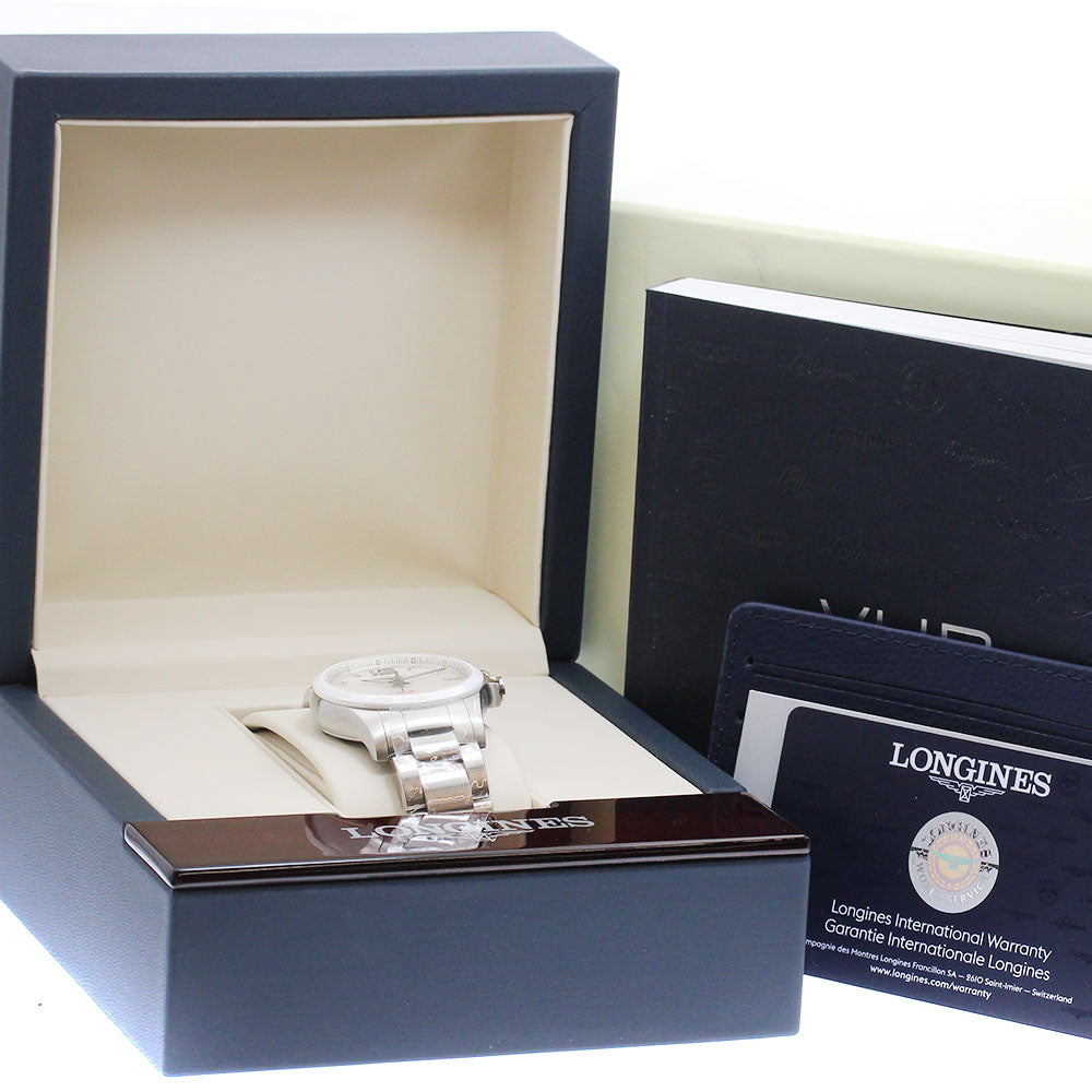 LONGINES Conquest VHP L3.319.4 Perpetual calendar 9P diamond White shell Dial Quartz Boy's Watch_920337