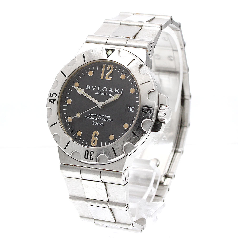 BVLGARI Diagono Scuba SD38S Date black Dial Automatic Men's Watch_920345