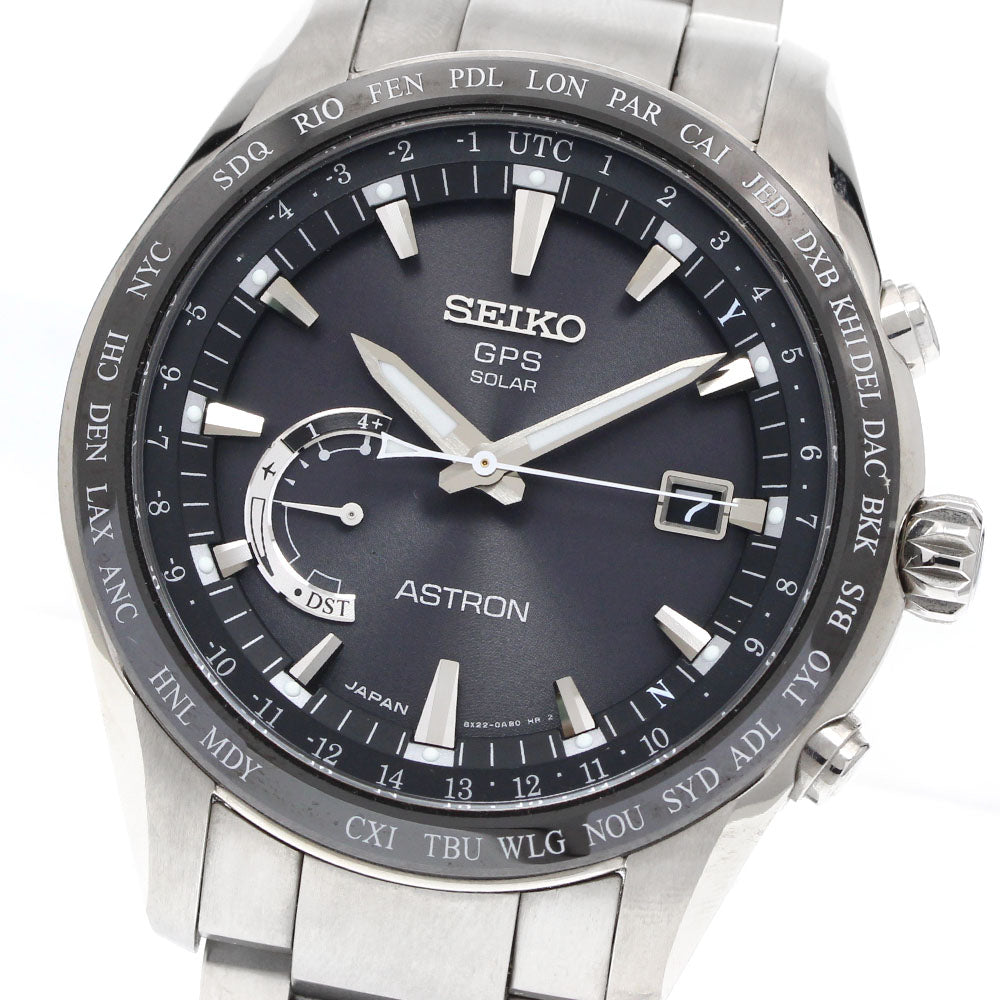 SEIKO Astron SBXB085/8X22-0AG0-2 Date Solar Powered Radio Men's Watch_920351