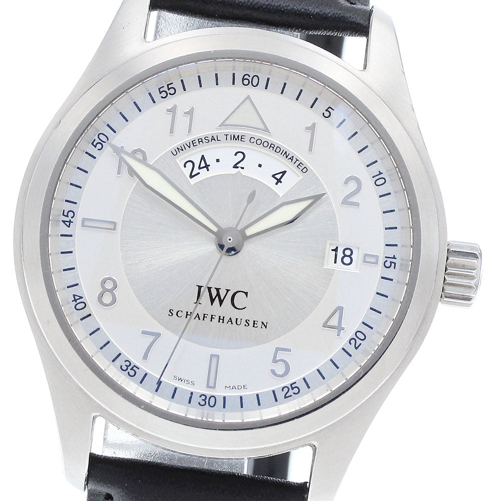 IWC SCHAFFHAUSEN Spitfire UTC IW325107 Date Silver Dial Automatic Men's_920388