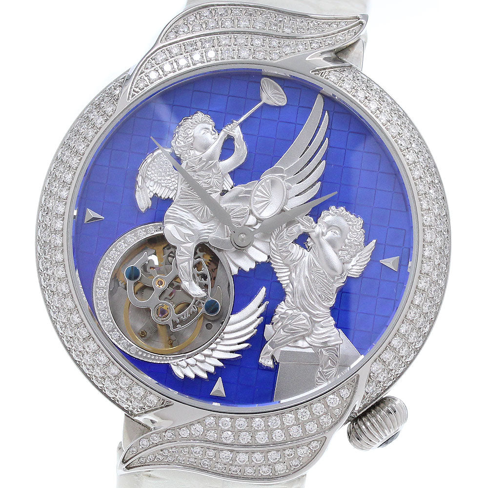 Toshyu　Fukami archangel tourbillon diamond bezel Silver / Blue Dial Automatic Men's Watch_920400