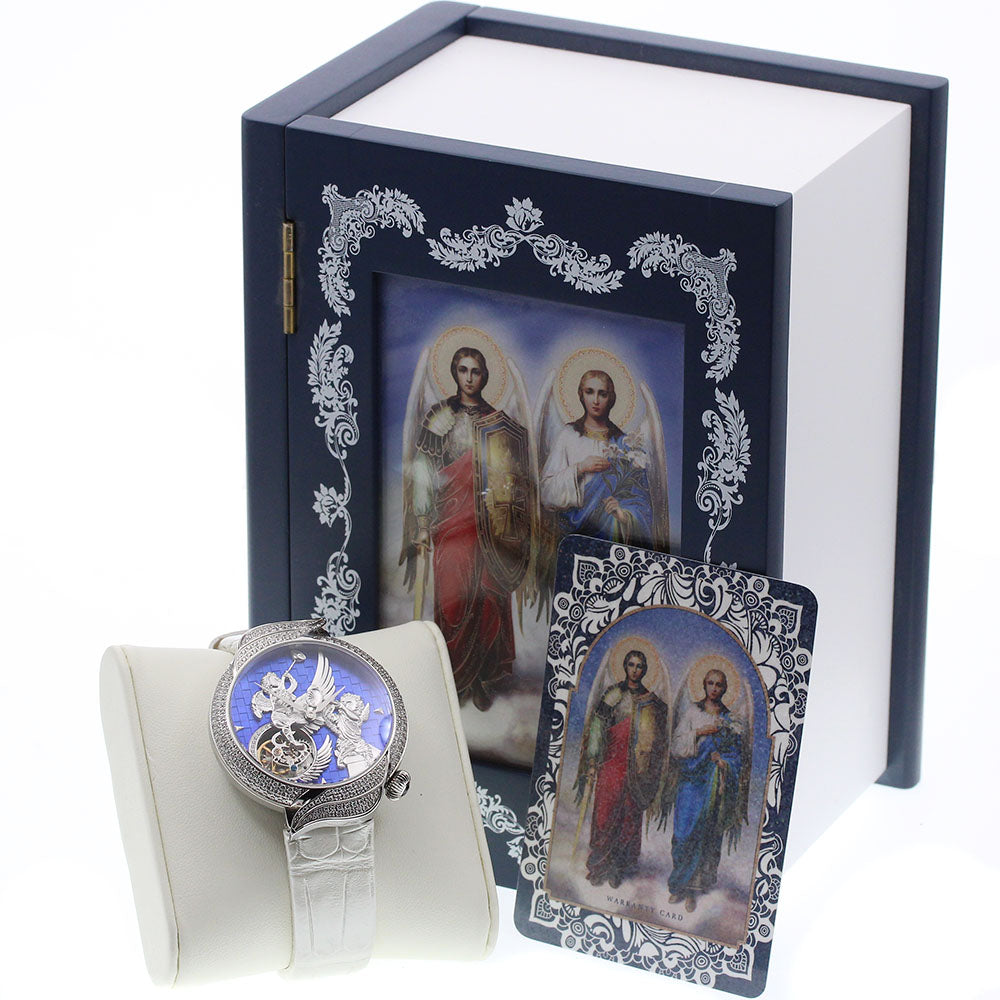 Toshyu　Fukami archangel tourbillon diamond bezel Silver / Blue Dial Automatic Men's Watch_920400