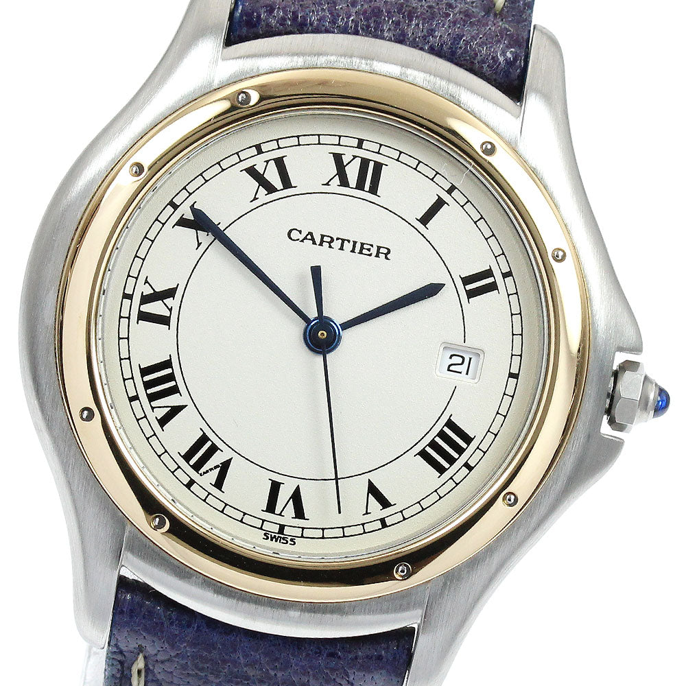 CARTIER PANTHERE Cougar LM W350068F Silver Dial Quartz Men's Watch_920406