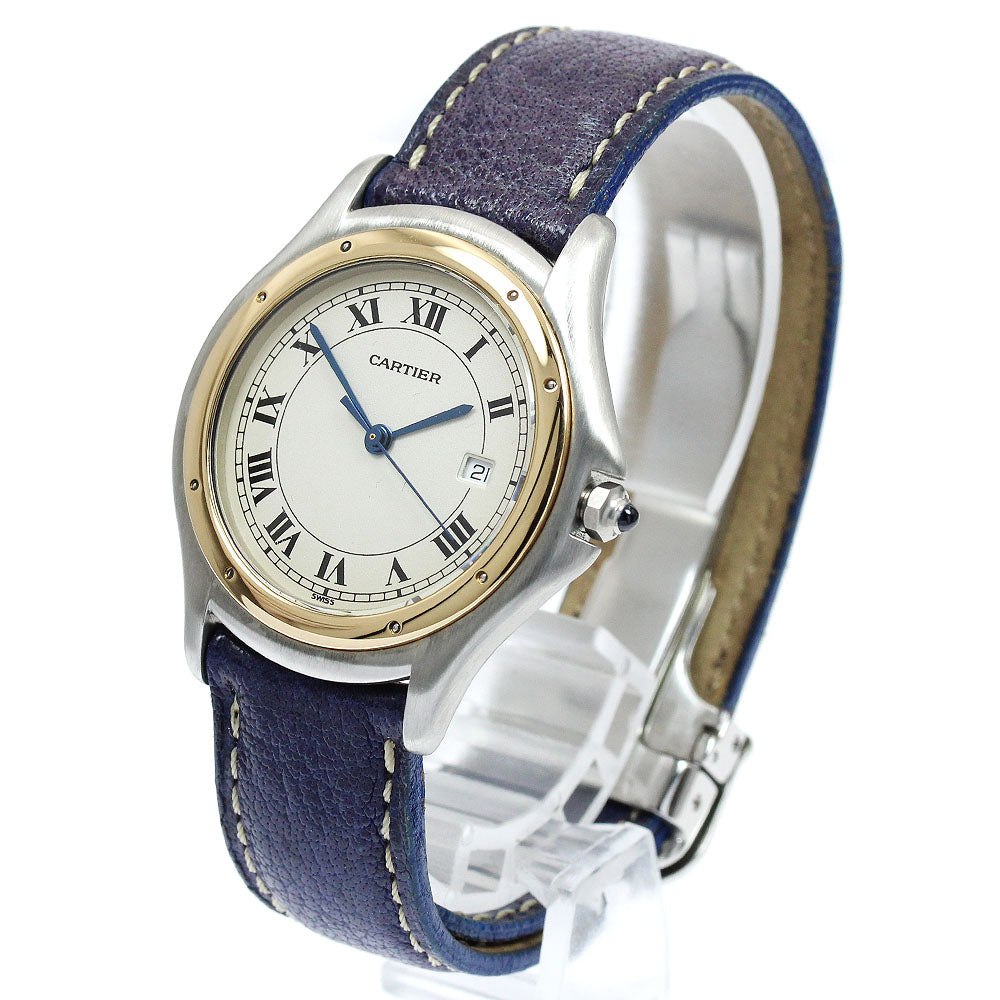 CARTIER PANTHERE Cougar LM W350068F Silver Dial Quartz Men's Watch_920406