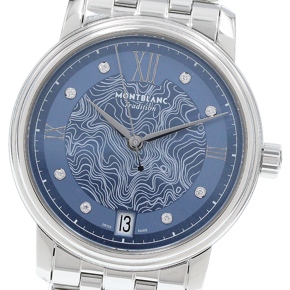 MONTBLANC Tradition 7545/131297 Date 8P diamond blue Dial Automatic Boy's_920407