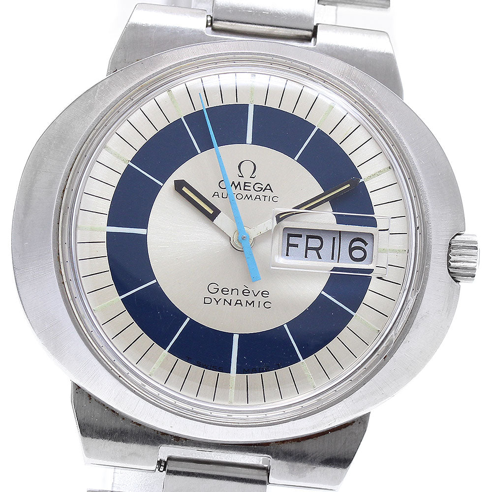 OMEGA Geneve Dynamic TOOL107 Day date Silver / Blue Dial Automatic Men's_920412