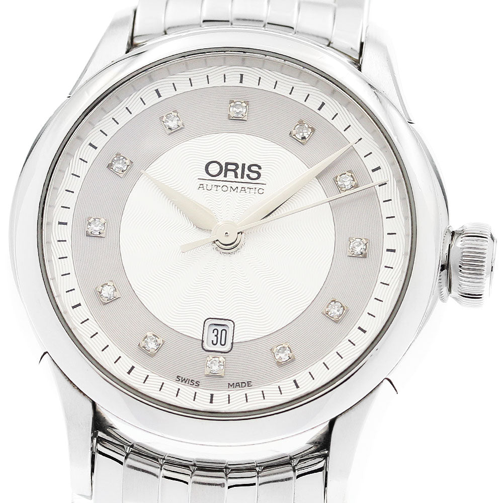 ORIS Artelier 7604 12P diamond Silver Dial Automatic Ladies Watch_920430