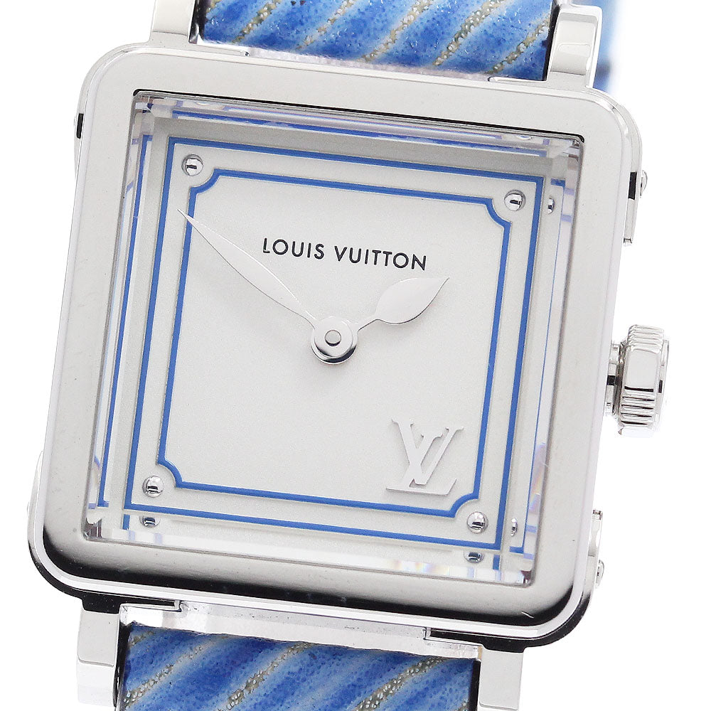 LOUIS VUITTON Amplee PM Q32M0B Silver Dial Quartz Ladies Watch_920437