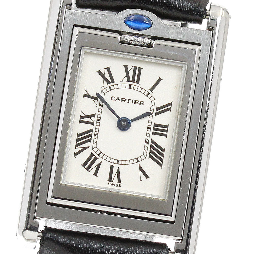 CARTIER Tank bath currant SM W1011158 beige Dial Quartz Ladies Watch_920451