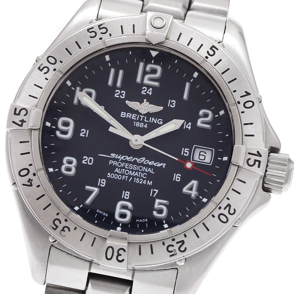 BREITLING Super Ocean A17345 Date black Dial Automatic Men's Watch_920464
