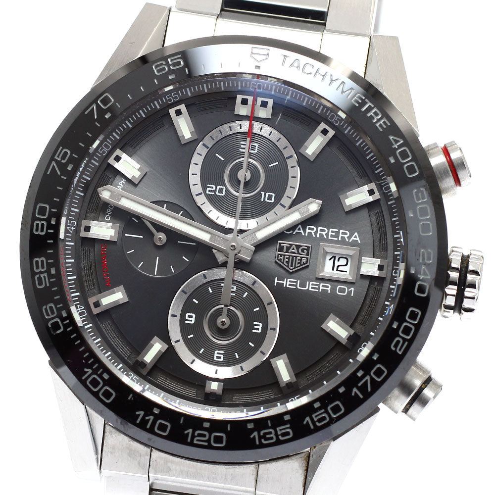 TAG HEUER Carrera Caliber 01 CAR201W Chronograph gray Dial AT Men's Watch_920472