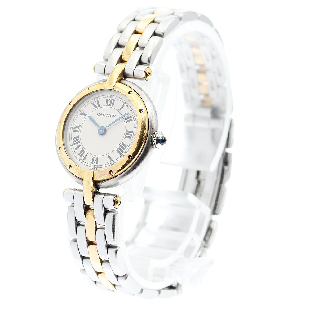 CARTIER PANTHERE Round SM 84084241 1 row beige Dial Quartz Ladies Watch_920474