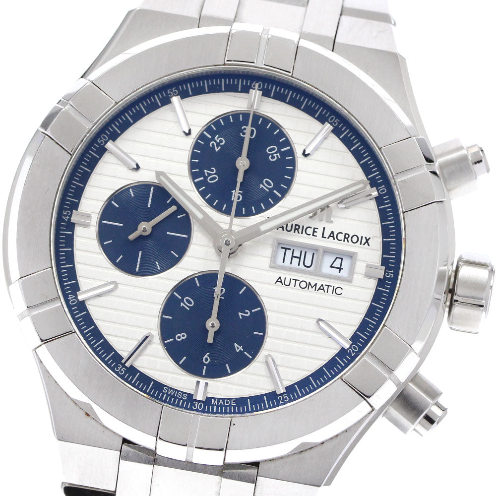 MAURICE LACROIX icon AI6038-SS002-131-1 Chronograph Silver / navy Dial Automatic Men's Watch_920478