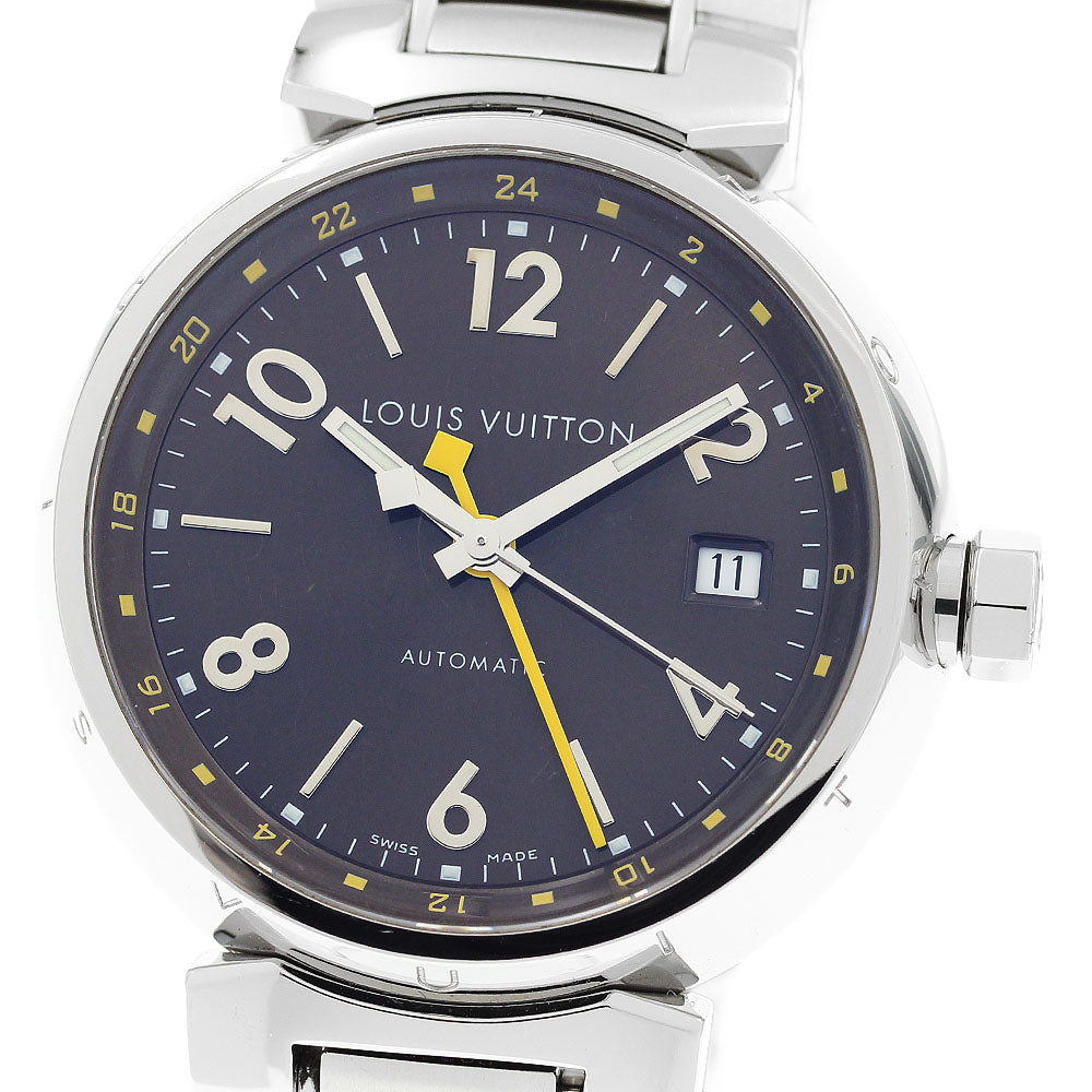 LOUIS VUITTON Tambour Q1131 GMT date Brown Dial Automatic Men's Watch_920483