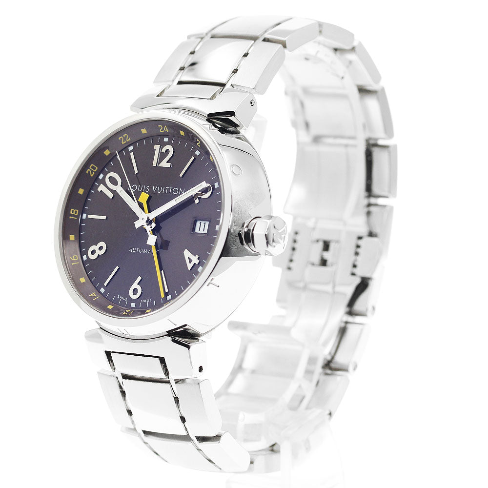 LOUIS VUITTON Tambour Q1131 GMT date Brown Dial Automatic Men's Watch_920483