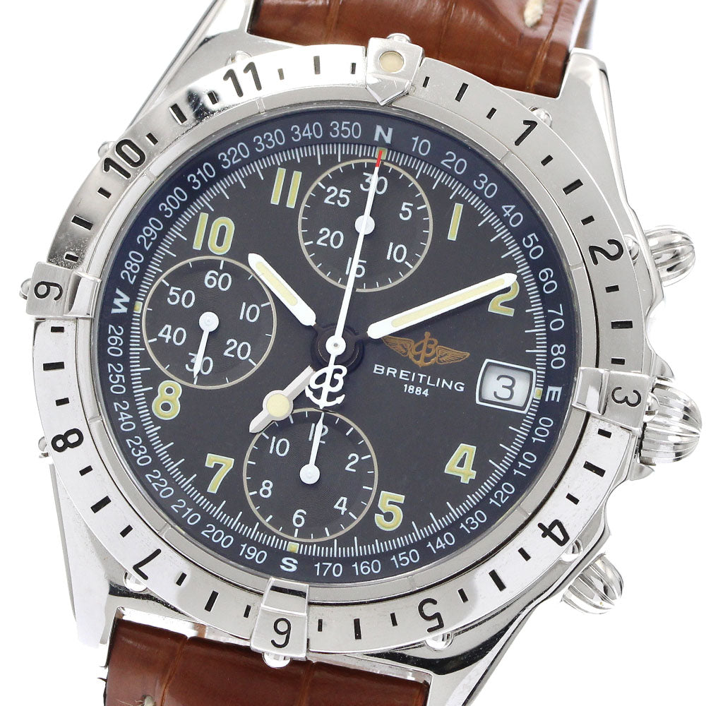 BREITLING Chronomat Longitude A20048 GMT gray Dial Automatic Men's Watch_920494