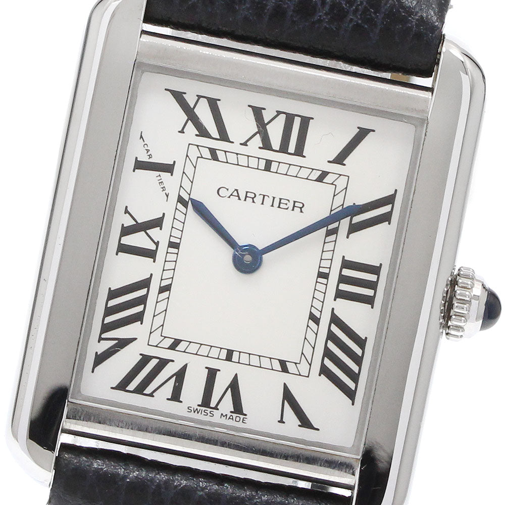 CARTIER Tank solo SM WSTA0030 Silver Dial Quartz Ladies Watch_920501