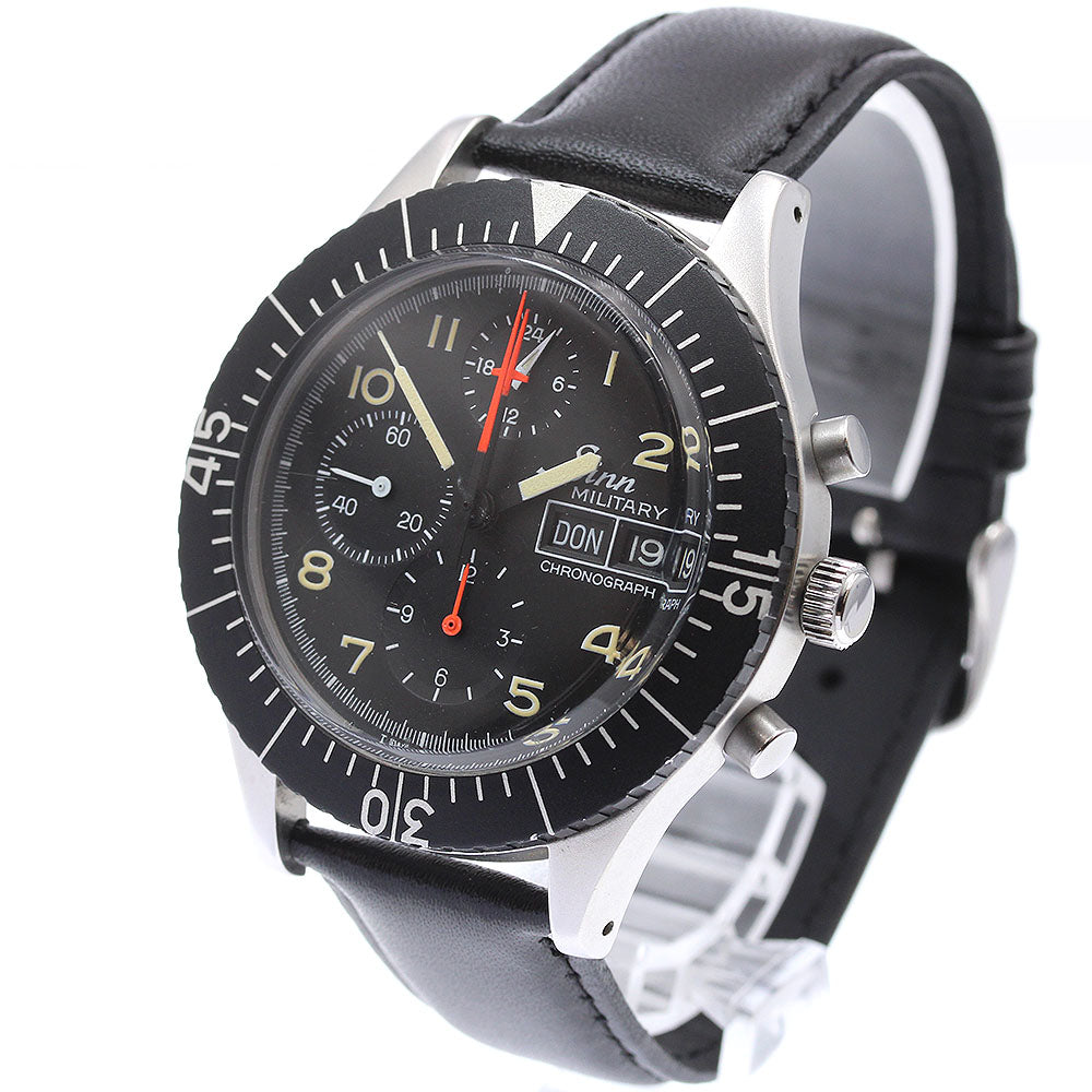 Sinn military pilot 156.B Chronograph day date black Dial Automatic Men's Watch_920525