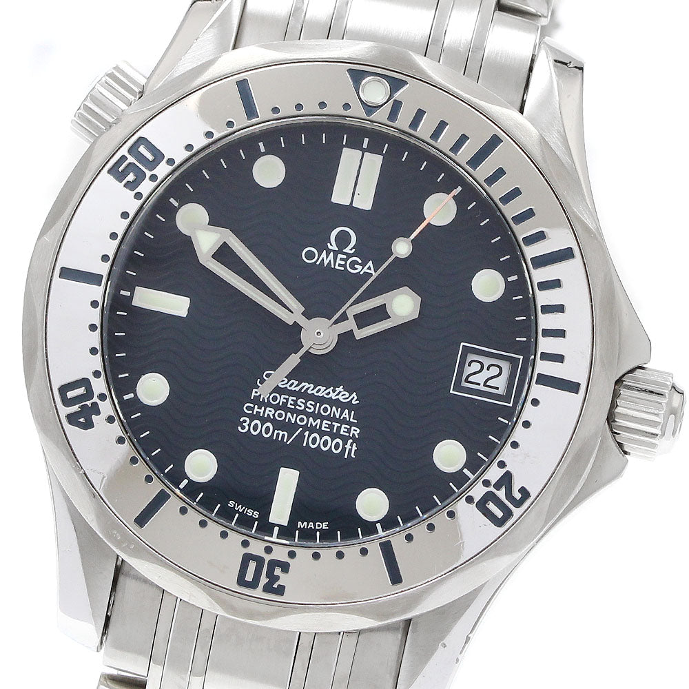OMEGA Seamaster Diver 300M 2552.80 Date Navy Dial Automatic Boy's Watch_920553