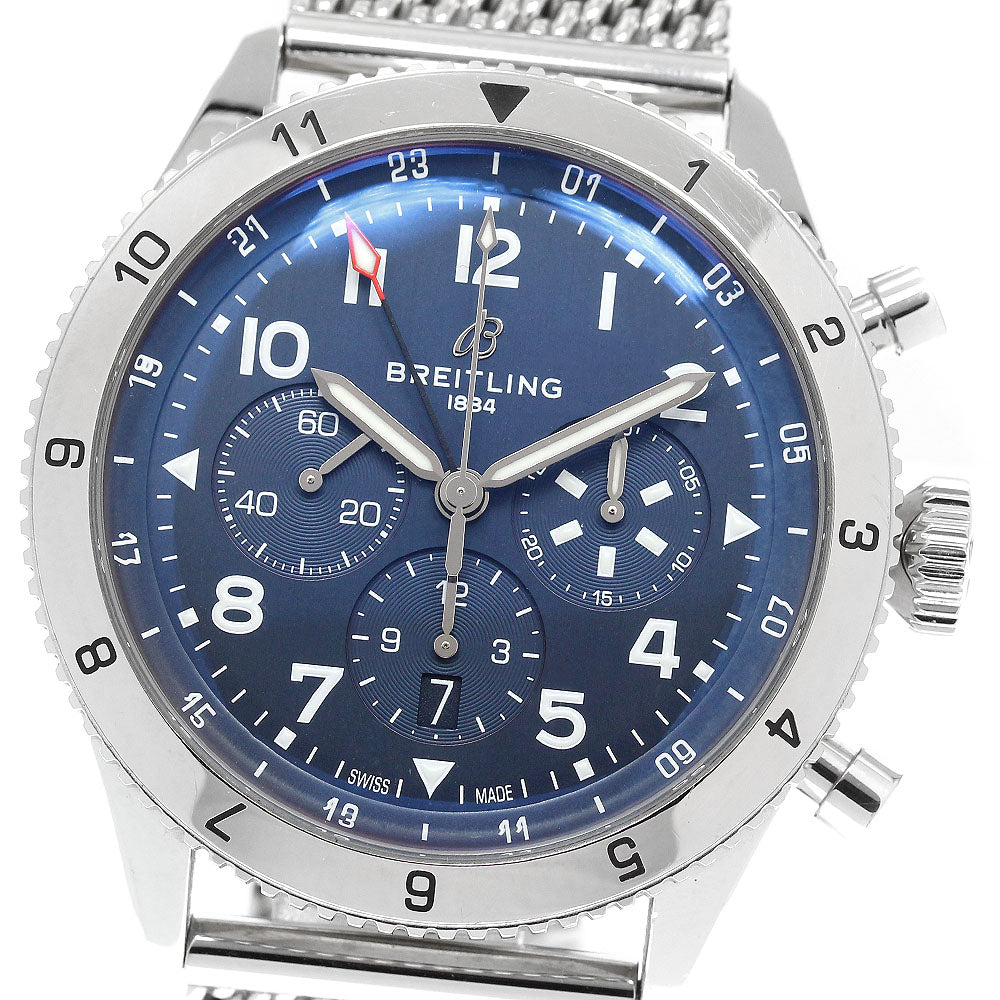 BREITLING Super Avi B04 AB0445 GMT chronograph black Dial AT Men's Watch_920568