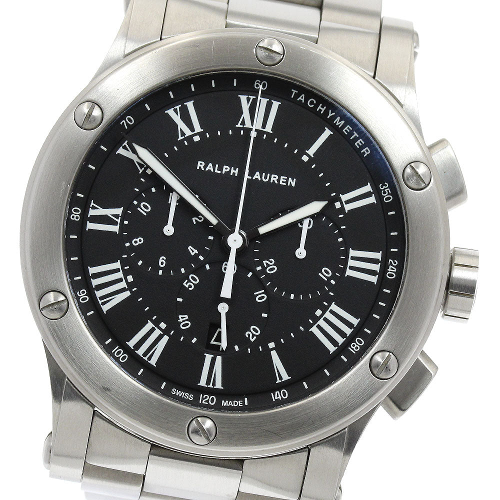 RALPH LAUREN Sporting K02300 Chronograph black Dial Automatic Men's Watch_920584