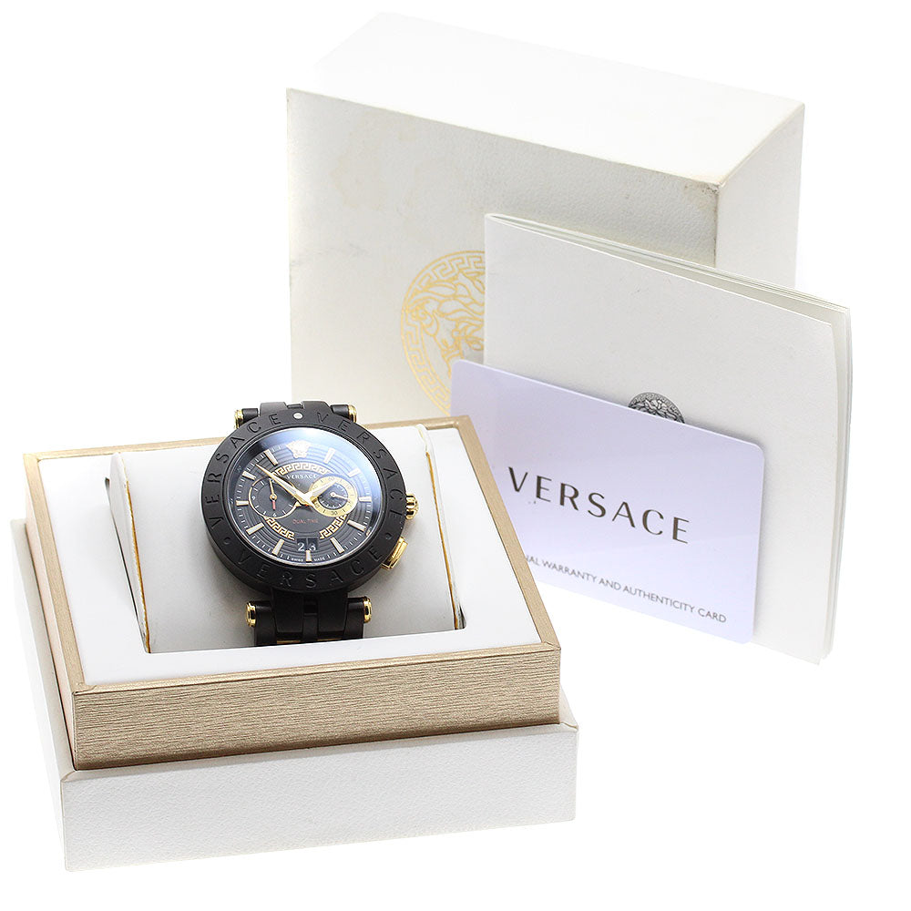 VERSACE V race VEBV00619 Dual time Black / gold Dial Quartz Men's Watch_920644