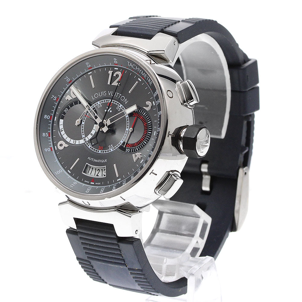 LOUIS VUITTON Tambour Chronograph Voyage Q102N Automatic Men's Watch_920677