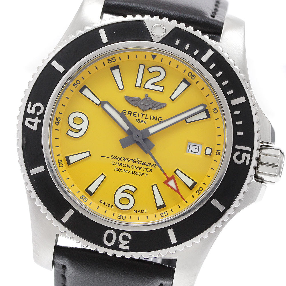 BREITLING Super Ocean A17367 Date yellow Dial Automatic Men's Watch_920750