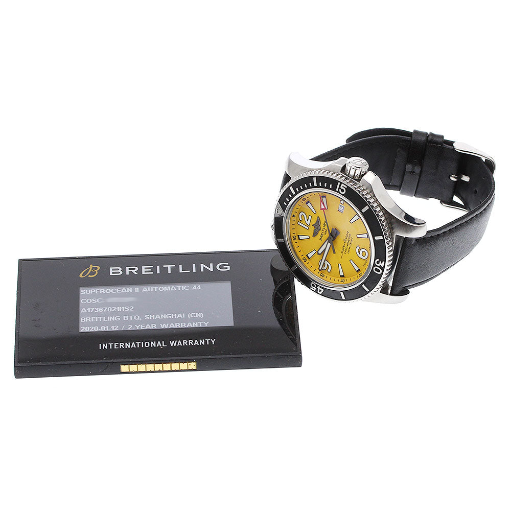 BREITLING Super Ocean A17367 Date yellow Dial Automatic Men's Watch_920750