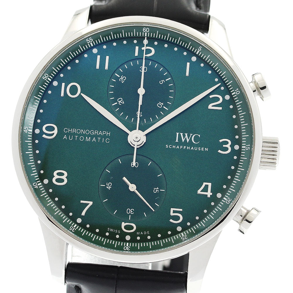 IWC SCHAFFHAUSEN Portugese IW371615 Chronograph green Dial Automatic Men's Watch_920755