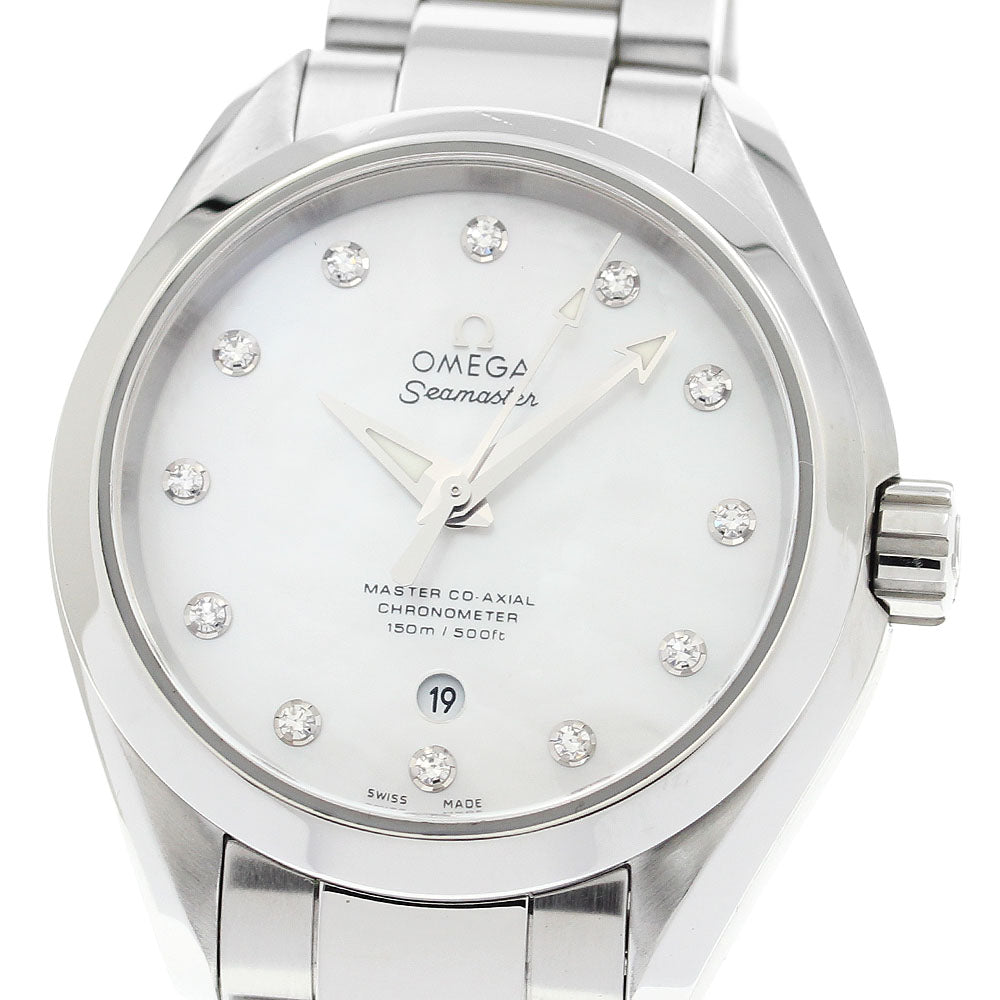 OMEGA Seamaster Aqua Terra150M 231.10.34.20.55.002 12P diamond White shell Dial Automatic Ladies Watch_920759