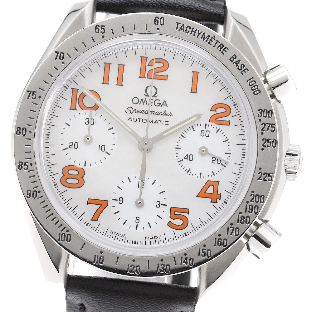 OMEGA Speed master reduced 3834.78.38 Chronograph White shell Dial Automatic Boy's Watch_920764