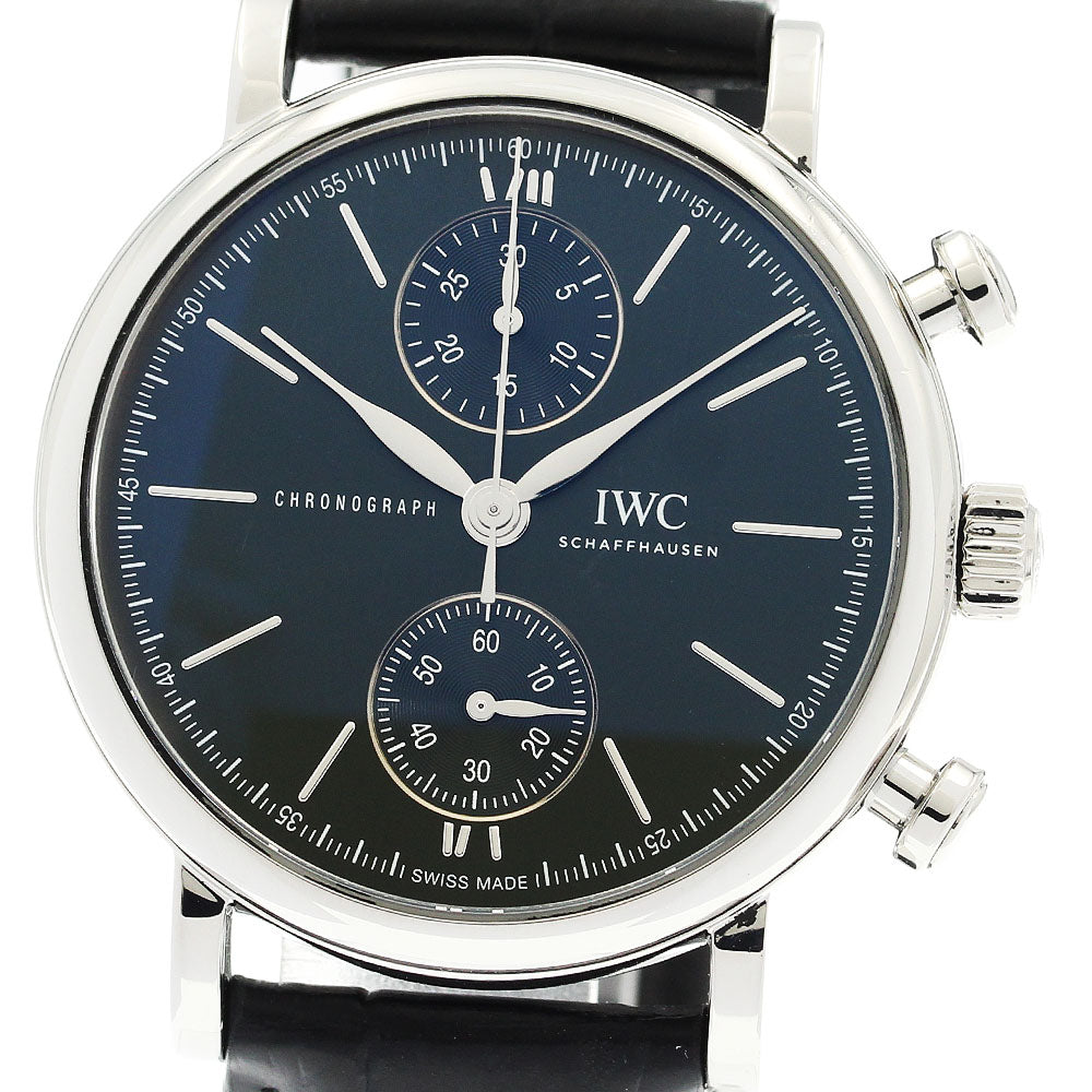 IWC SCHAFFHAUSEN Portofino IW391405 Chronograph green Dial Automatic Men's Watch_920766