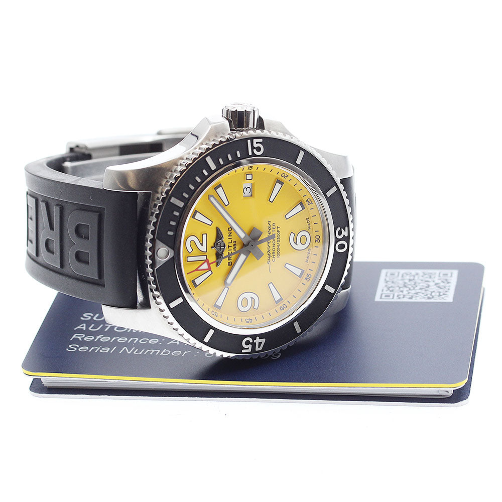 BREITLING Super Ocean A17367 Date yellow Dial Automatic Men's Watch_920770