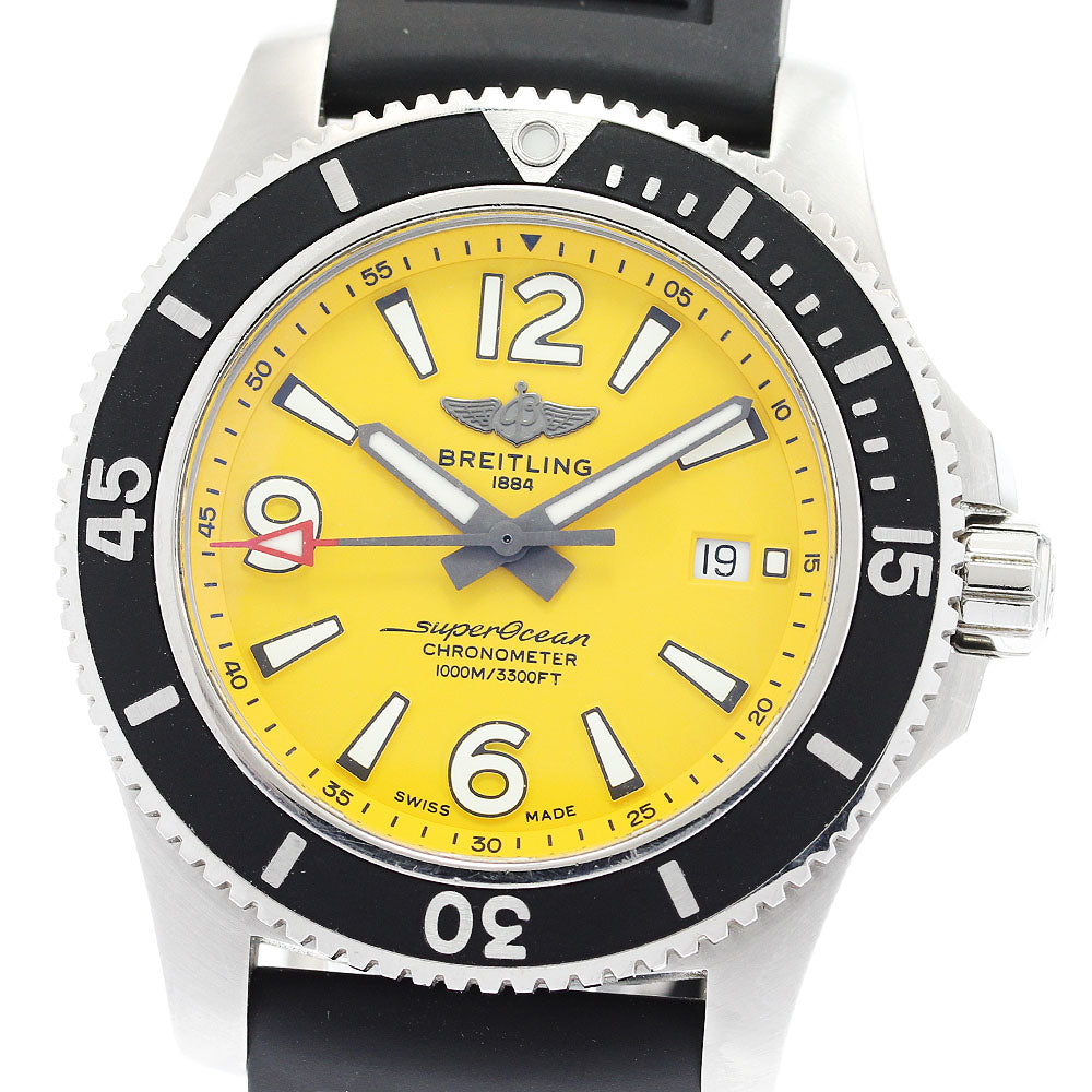 BREITLING Super Ocean A17367 Date yellow Dial Automatic Men's Watch_920774