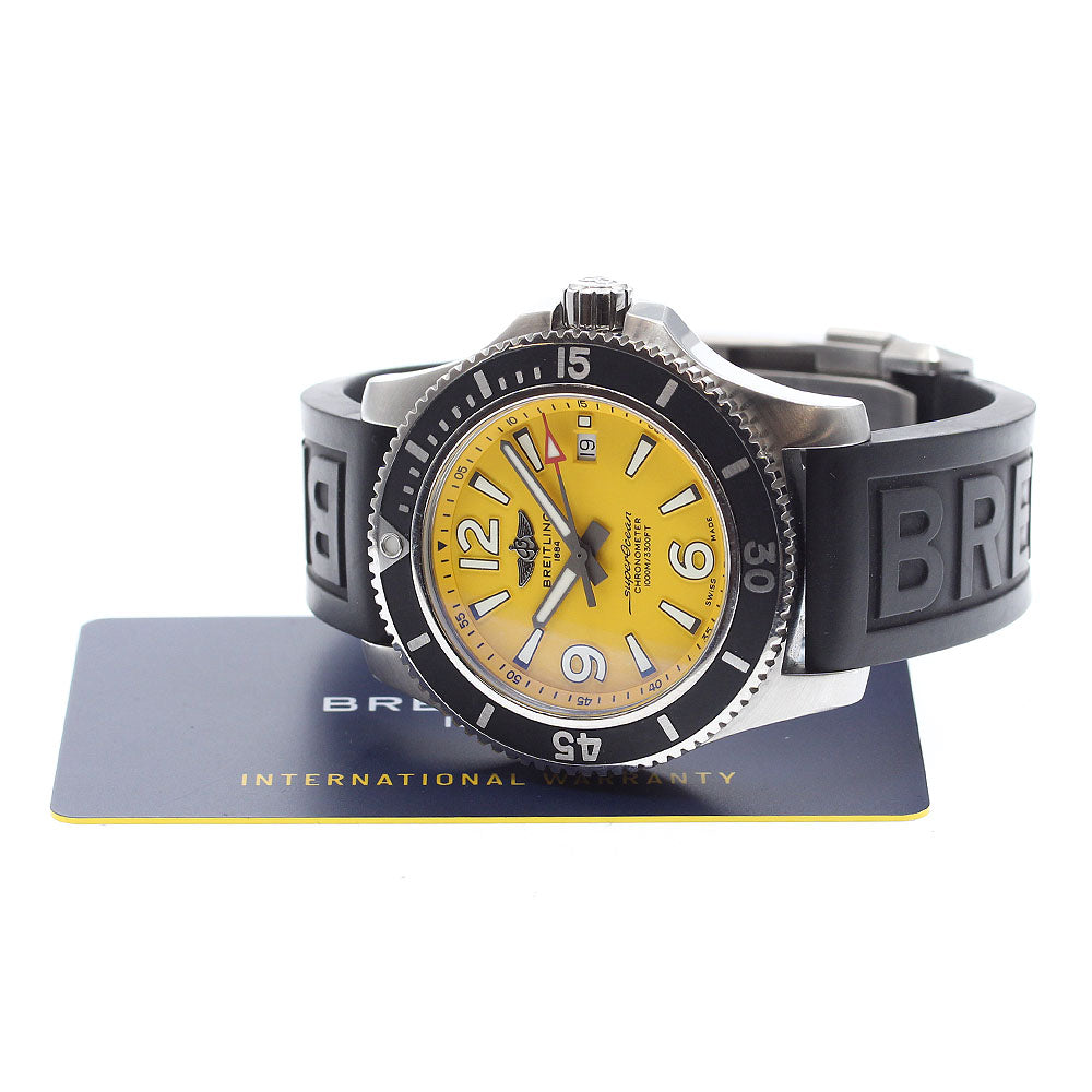 BREITLING Super Ocean A17367 Date yellow Dial Automatic Men's Watch_920774