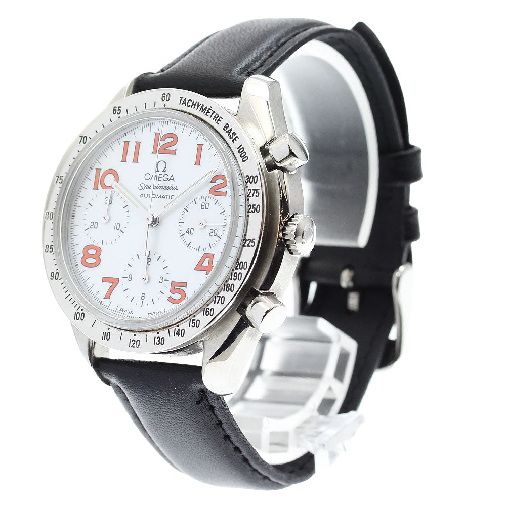 OMEGA Speed master reduced 3834.78.38 Chronograph White shell Dial Automatic Boy's Watch_920778