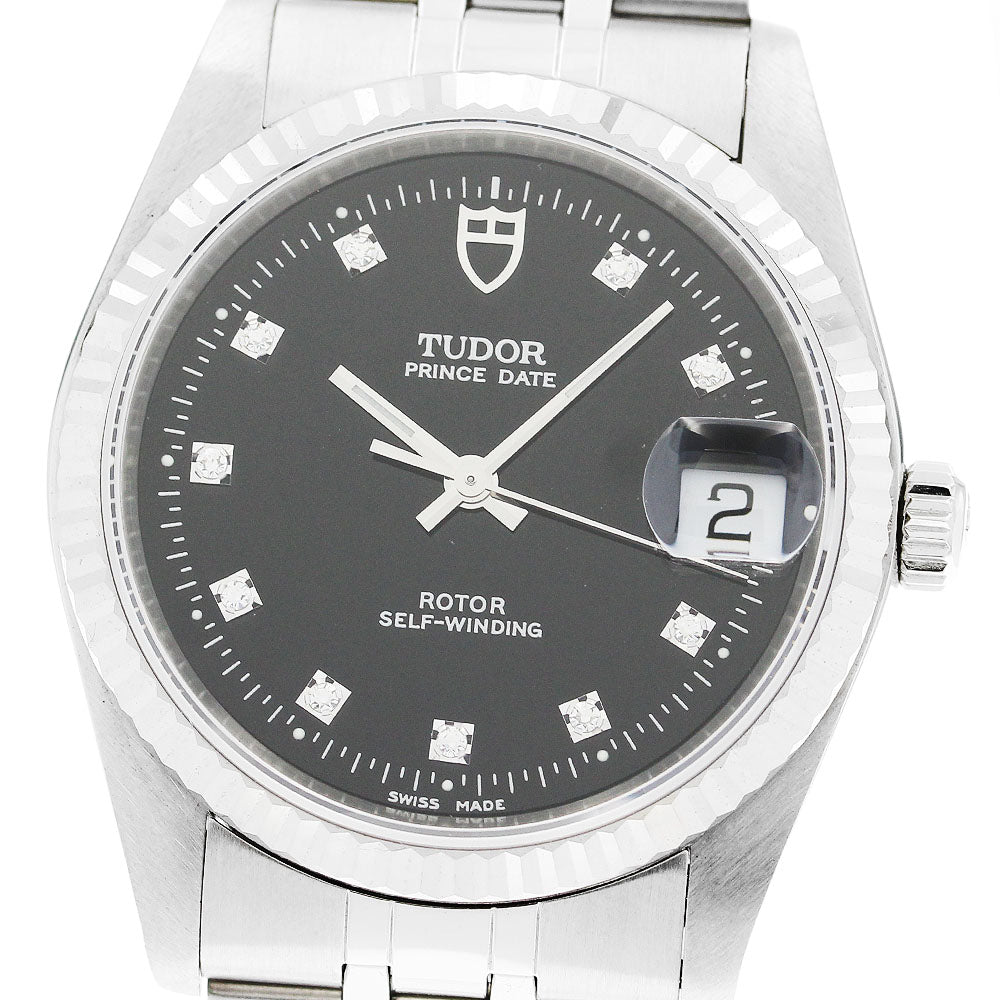 TUDOR Prince Date 74034 WG bezel 10P diamond Automatic Men's Watch_920783