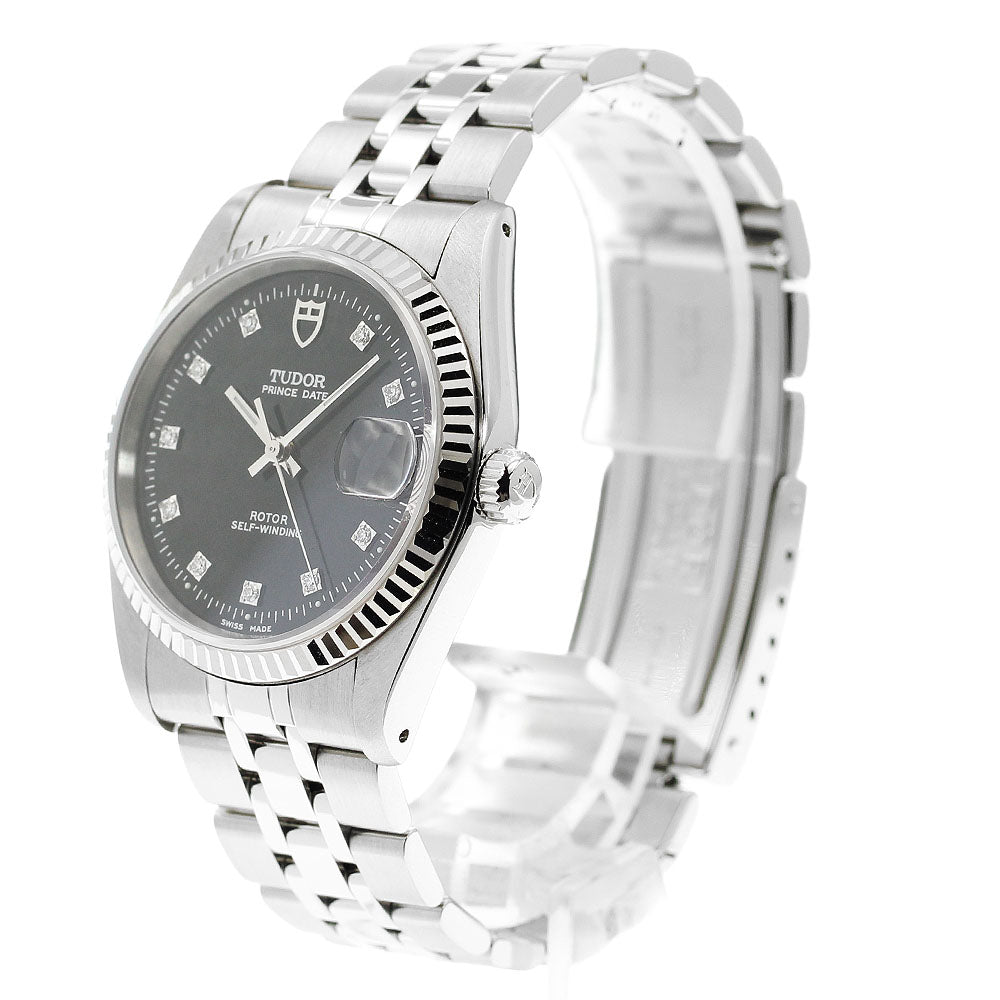 TUDOR Prince Date 74034 WG bezel 10P diamond Automatic Men's Watch_920783