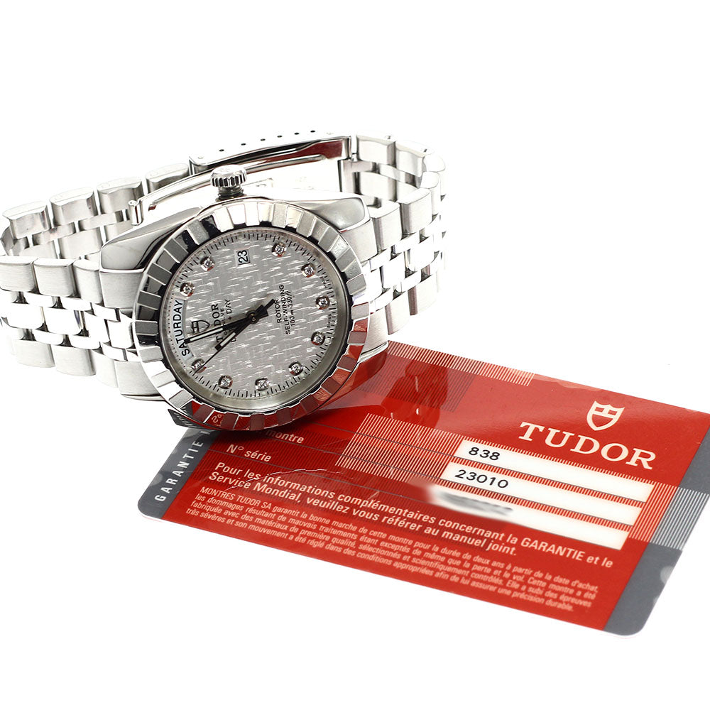 TUDOR Classic Date Day 23010 10P diamond Automatic Men's Watch_920818